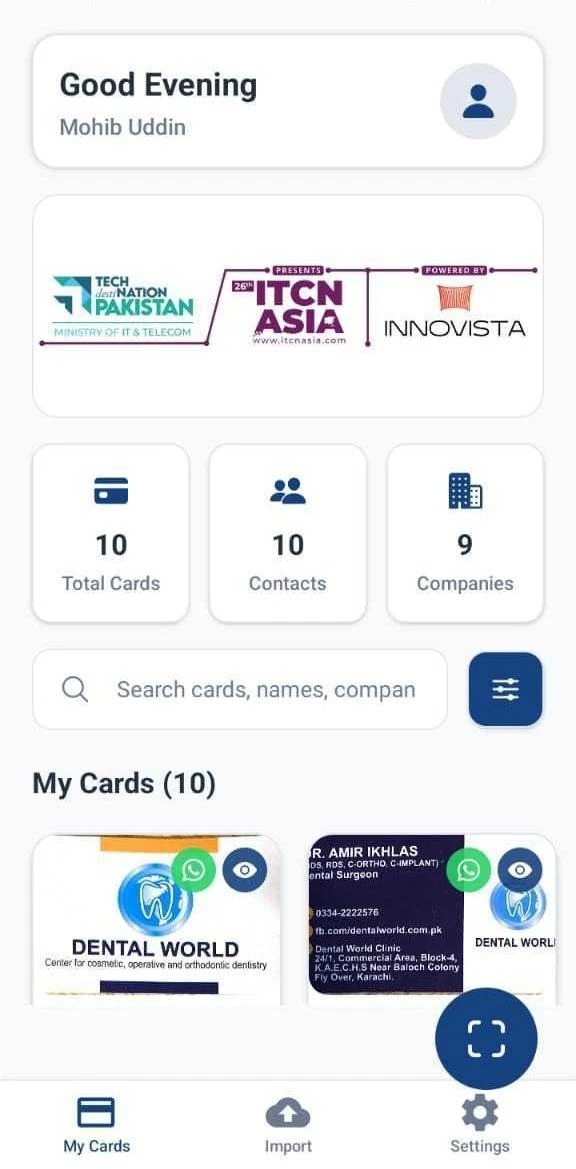Cardience Mobile Dashboard